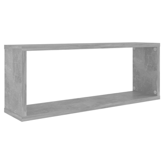 Wall Cube Shelf 4 pcs Concrete Grey 60x15x23 cm Engineered Wood - Giant Lobelia