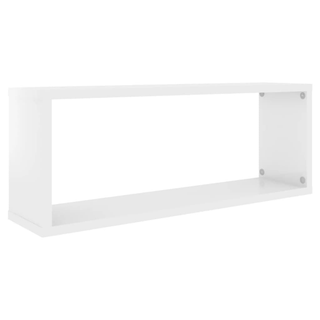 Wall Cube Shelf 4 pcs High Gloss White 60x15x23 cm Engineered Wood - Giant Lobelia