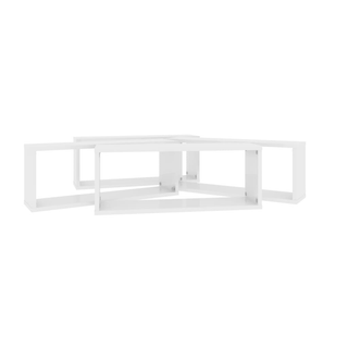 Wall Cube Shelf 4 pcs High Gloss White 60x15x23 cm Engineered Wood - Giant Lobelia