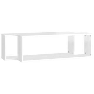 Wall Cube Shelf 2 pcs High Gloss White 80x15x26.5cm Engineered Wood - Giant Lobelia