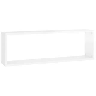 Wall Cube Shelf 2 pcs High Gloss White 80x15x26.5cm Engineered Wood - Giant Lobelia