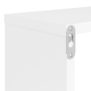 Wall Cube Shelf 2 pcs High Gloss White 80x15x26.5cm Engineered Wood - Giant Lobelia