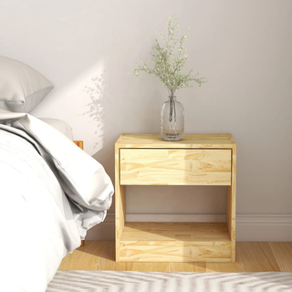 Bedside Cabinet 40x31x40 cm Solid Pinewood - Giant Lobelia