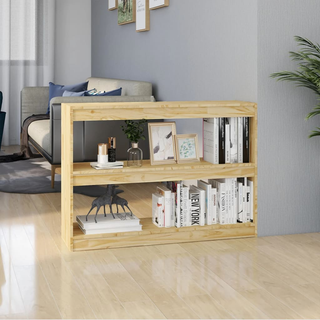 Book Cabinet Room Divider 100x30x71.5 cm Pinewood - Giant Lobelia