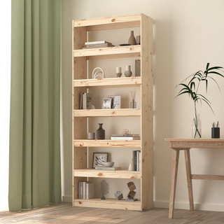 Book Cabinet/Room Divider 80x30x199.5 cm Solid Wood Pine - Giant Lobelia