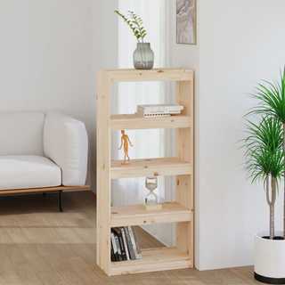 Book Cabinet/Room Divider 60x30x135.5 cm Solid Wood Pine - Giant Lobelia