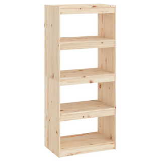 Book Cabinet/Room Divider 60x30x135.5 cm Solid Wood Pine - Giant Lobelia