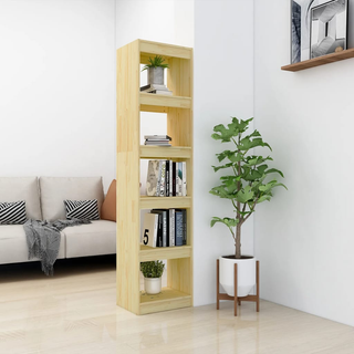 Book Cabinet/Room Divider 40x30x167.5 cm Solid Pinewood - Giant Lobelia