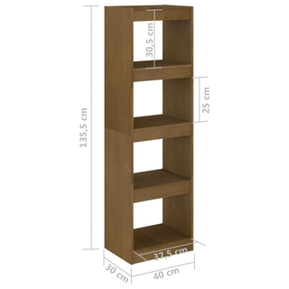 Book Cabinet Room Divider Honey Brown 40x30x135.5 cm Pinewood - Giant Lobelia