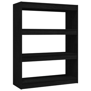 Book Cabinet/Room Divider Black 100x30x103 cm Solid Pinewood - Giant Lobelia