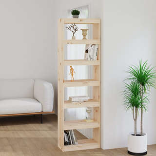 Book Cabinet/Room Divider 60x30x199.5 cm Solid Wood Pine - Giant Lobelia