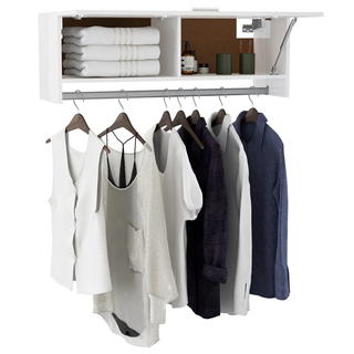 vidaXL Wardrobe High Gloss White 100x32.5x35 cm Engineered Wood - Giant Lobelia