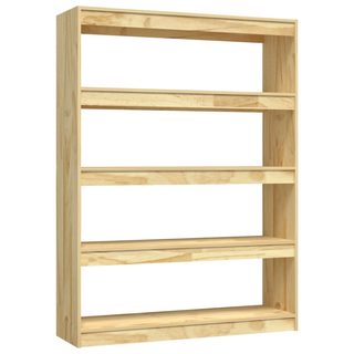 Book Cabinet/Room Divider 100x30x135.5 cm Solid Pinewood - Giant Lobelia