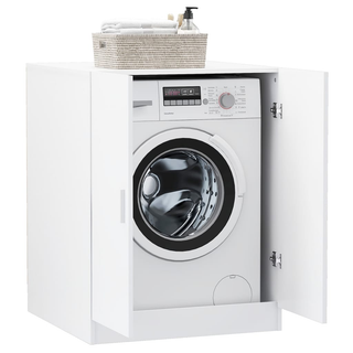 Washing Machine Cabinet White 71x71.5x91.5 cm - Giant Lobelia