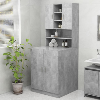 Washing Machine Cabinet Concrete Grey 70.5x25.5x90 cm - Giant Lobelia