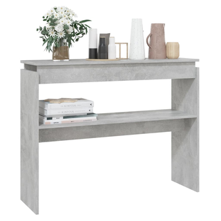 Console Table Concrete Grey 102x30x80 cm Engineered Wood - Giant Lobelia