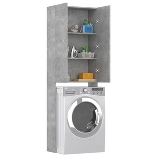 Washing Machine Cabinet Concrete Grey 64x25.5x190 cm - Giant Lobelia