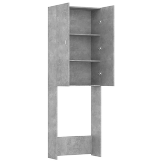 Washing Machine Cabinet Concrete Grey 64x25.5x190 cm - Giant Lobelia