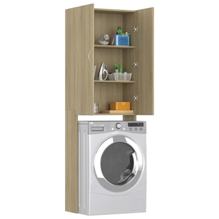 Washing Machine Cabinet Sonoma Oak 64x25.5x190 cm - Giant Lobelia