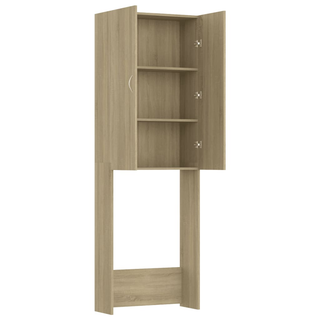 Washing Machine Cabinet Sonoma Oak 64x25.5x190 cm - Giant Lobelia