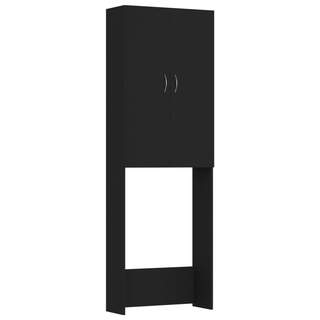 Washing Machine Cabinet Black 64x25.5x190 cm - Giant Lobelia