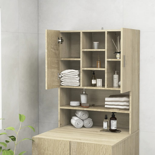 Washing Machine Cabinet Sonoma Oak 70.5x25.5x90 cm - Giant Lobelia