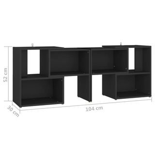 TV Cabinet Black 104x30x52 cm Engineered Wood - Giant Lobelia