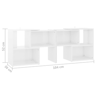 vidaXL TV Cabinet High Gloss White 104x30x52 cm Engineered Wood - Giant Lobelia