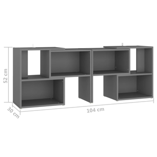 TV Cabinet Grey 104x30x52 cm Engineered Wood - Giant Lobelia