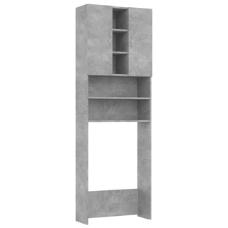 Washing Machine Cabinet Concrete Grey 64x25.5x190 cm - Giant Lobelia