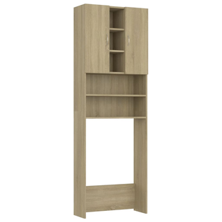 Washing Machine Cabinet Sonoma Oak 64x25.5x190 cm - Giant Lobelia