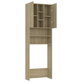 Washing Machine Cabinet Sonoma Oak 64x25.5x190 cm - Giant Lobelia