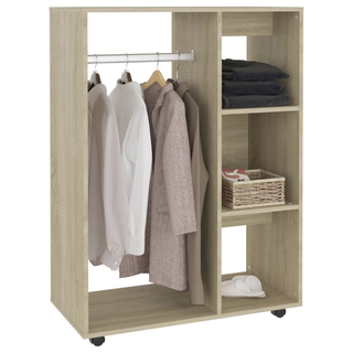 vidaXL Wardrobe Sonoma Oak 80x40x110 cm Engineered Wood - Giant Lobelia