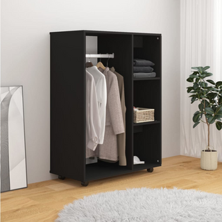 vidaXL Wardrobe Black 80x40x110 cm Engineered Wood - Giant Lobelia