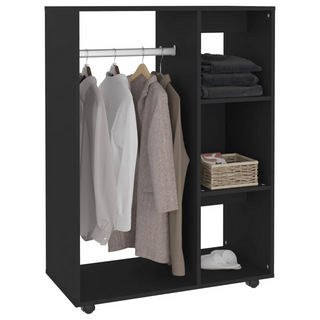 vidaXL Wardrobe Black 80x40x110 cm Engineered Wood - Giant Lobelia