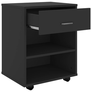 Rolling Cabinet Black 46x36x59 cm Engineered Wood - Giant Lobelia