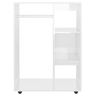 vidaXL Wardrobe High Gloss White 80x40x110 cm Engineered Wood - Giant Lobelia