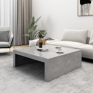 Coffee Table Concrete Grey 100x100x35 cm Engineered Wood - Giant Lobelia