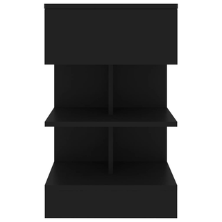 Bedside Cabinet Black 40x35x65 cm Engineered Wood - Giant Lobelia