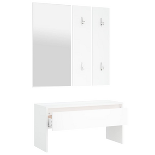 vidaXL Hallway Furniture Set White Engineered Wood - Giant Lobelia