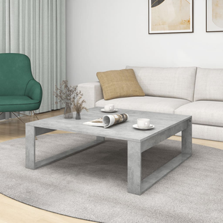 Coffee Table Concrete Grey 100x100x35 cm Engineered Wood - Giant Lobelia