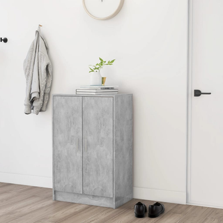 vidaXL Shoe Cabinet Concrete Grey 60x35x92 cm Engineered Wood - Giant Lobelia