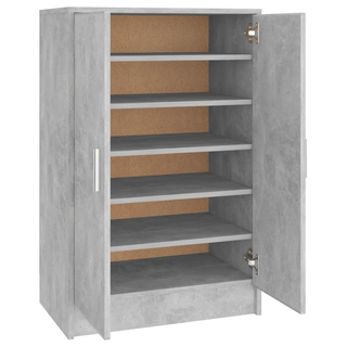 vidaXL Shoe Cabinet Concrete Grey 60x35x92 cm Engineered Wood - Giant Lobelia