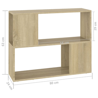 TV Cabinet Sonoma Oak 80x24x63 cm Engineered Wood - Giant Lobelia