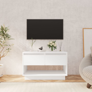 TV Cabinet White 70x41x44 cm Engineered Wood - Giant Lobelia