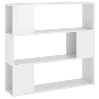 Book Cabinet Room Divider High Gloss White 100x24x94 cm - Giant Lobelia