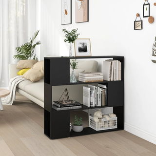 Book Cabinet Room Divider Black 100x24x94 cm - Giant Lobelia