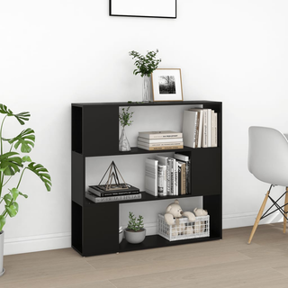 Book Cabinet Room Divider Black 100x24x94 cm - Giant Lobelia