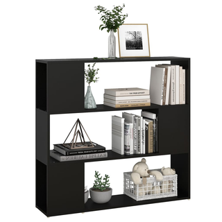 Book Cabinet Room Divider Black 100x24x94 cm - Giant Lobelia