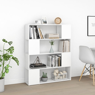 Book Cabinet Room Divider White 100x24x124 cm - Giant Lobelia